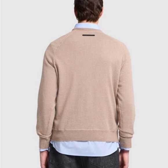 7 For All Mankind Merino Crewneck, Style# 7MC08K06, Size L & XL Beige - Picture 5 of 8